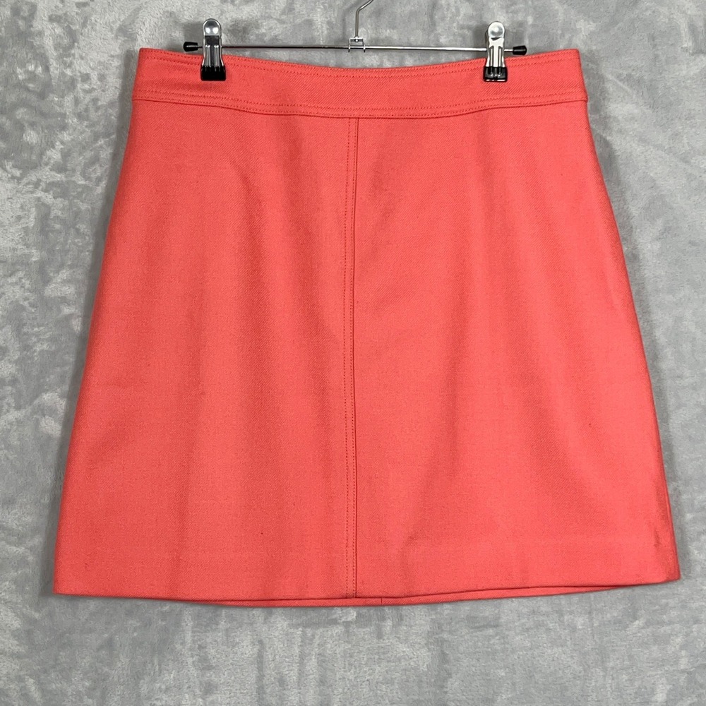 J.Crew Womens Skirt 12 Pink 100% Wool Mini Lined Career Preppy Academia Bright